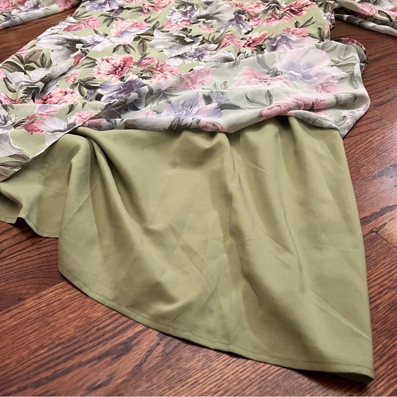 INC international concepts Floral V-Neck Dress - Zip and tie back, size XL - Picture 11 of 14